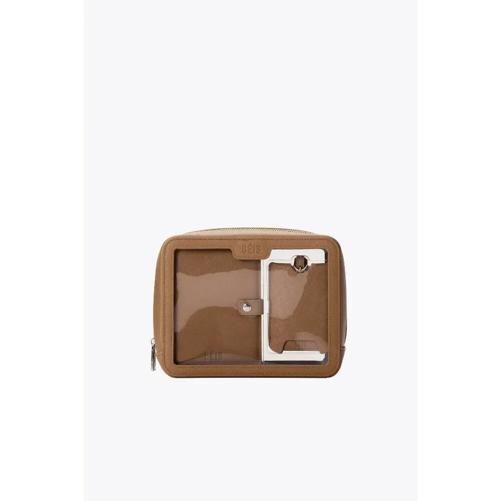 NWT Beis Travel Passport and Luggage Tag Set in Camel Tan